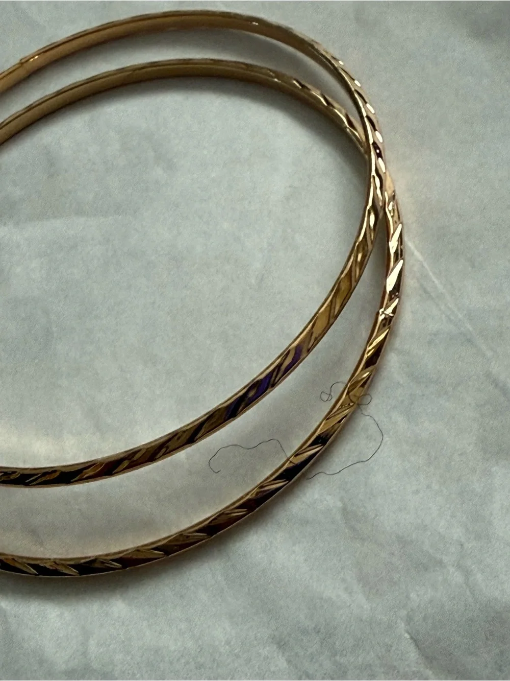 Classic Gold-Tone Twisted Bangle Bracelets - Set of 2